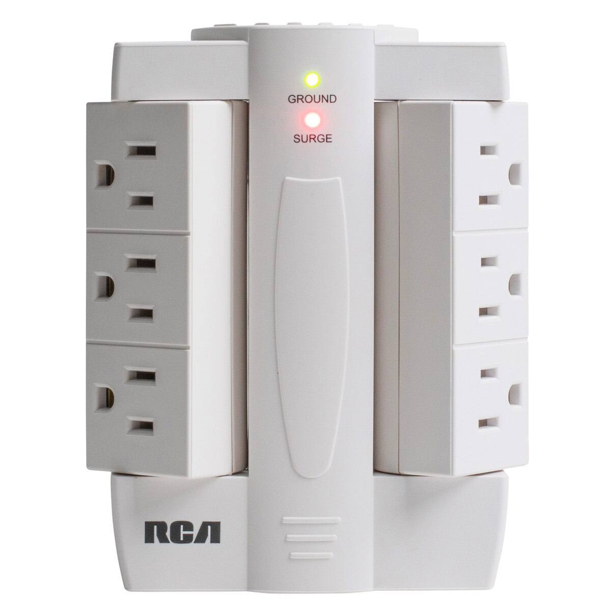 RCA PSWTS6 6Outlet Wall Tap Surge Protector White